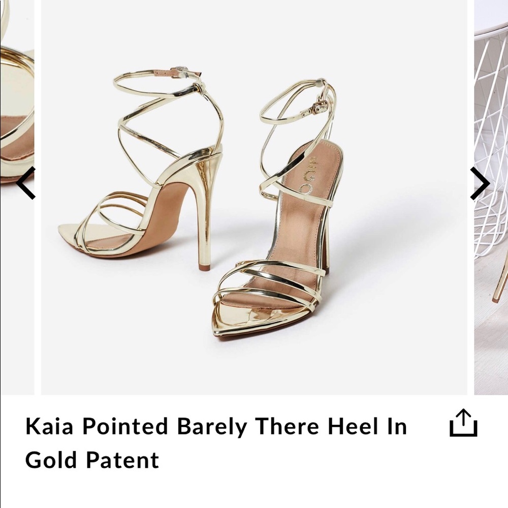 BRAND NEW! Gold pointed heels